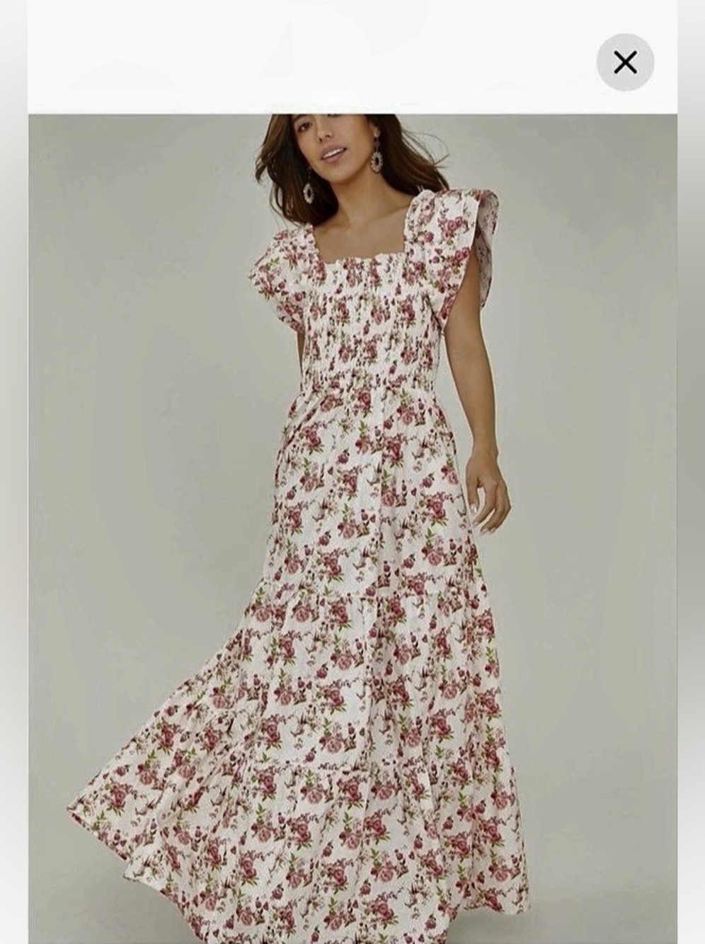 Altard State Janet Floral Maxi Dress Floral Maxi Dress in Pink & White
